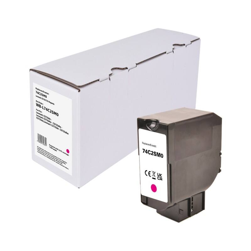 Tonercartridge Compatibel Lexmark 74C2SM0 Magenta