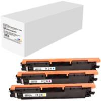CE311A/CE312A/CE313A Compatibel HP Tonercartridge Cyaan, magenta, geel 3 stuks