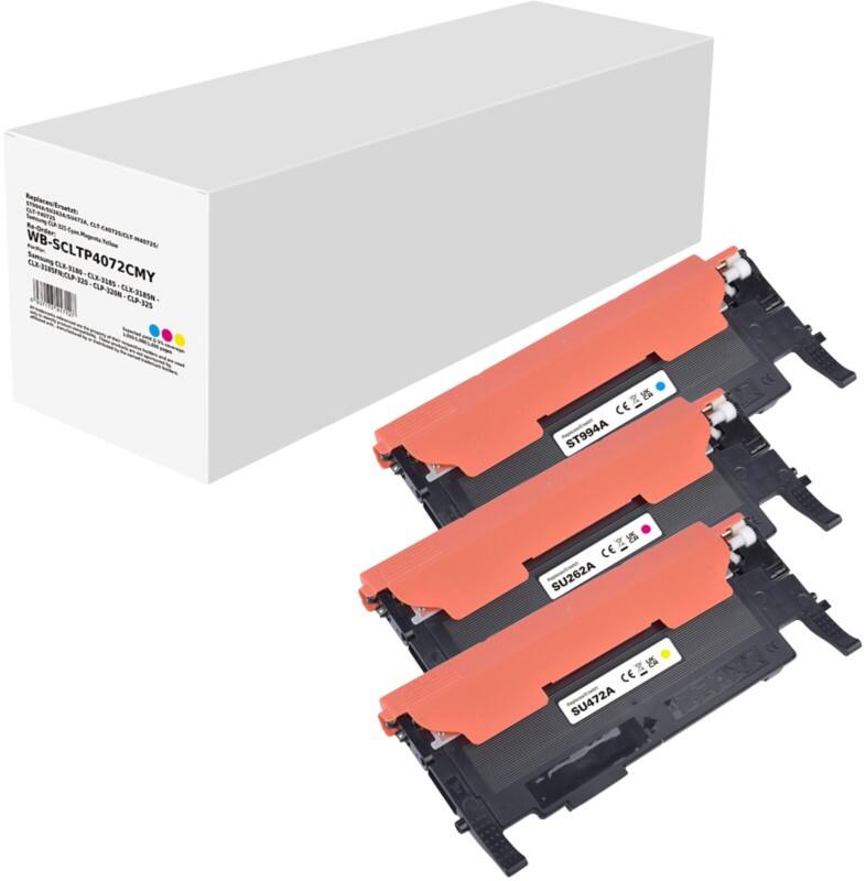 CLT-P4072C CMY Compatibel Samsung Tonercartridge Cyaan, magenta, geel 3 stuks