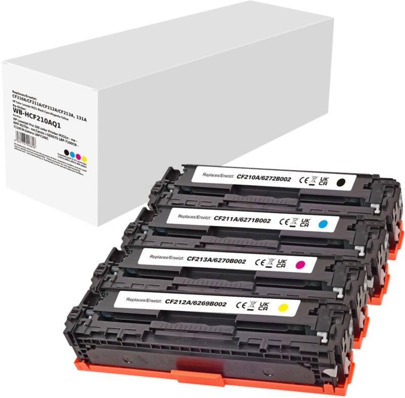 CF210AQ1 Compatibel HP Tonercartridge Zwart, cyaan, magenta, geel 4 stuks