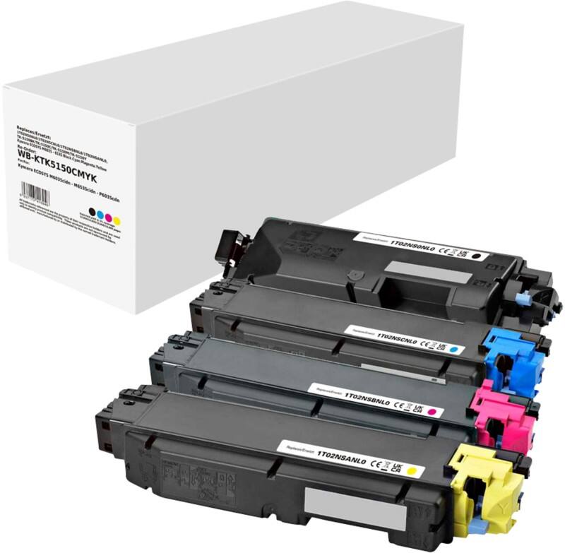 TK-5150KCMY Compatibel Kyocera Tonercartridge Zwart, cyaan, magenta, geel 4 stuks