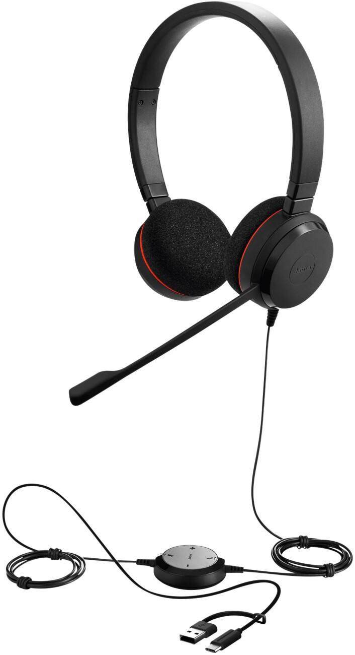 Jabra Evolve 20 Bedraad Headset Over het hoofd USB Stereo Zwart