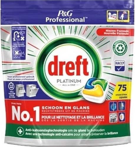 Dreft Professional Vaatwastabletten Citrus 75 Stuks