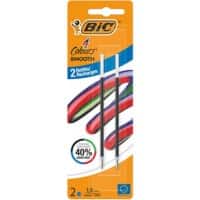 BIC 4 Colours Balpen-navulling 0,32 mm Medium Blauw 2 stuks