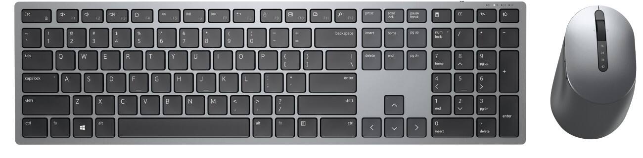Dell Premier Toetsenbord en muis Draadloos QWERTY (VS) International Titan Grijs KM7321W