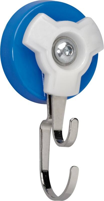 Maul Double Carousel Hook Gebogen & platte zijdes Haakmagneet Blauw 18 kg draagkracht 58 mm