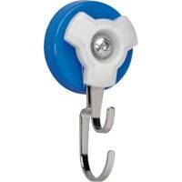 Maul Double Carousel Hook Gebogen & platte zijdes Haakmagneet Blauw 18 kg draagkracht 58 mm