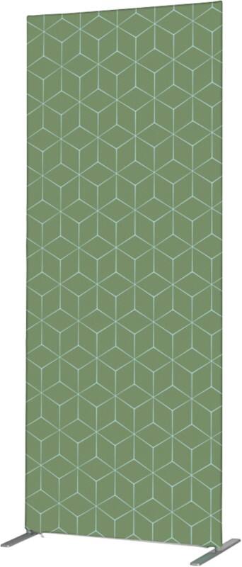SHOWDOWN Deco Scheidingswand Aluminium Groen 1.020 x 450 x 2.020 mm