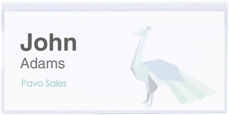 Pavo Naambadge met Speld 75 mm 100 Stuks