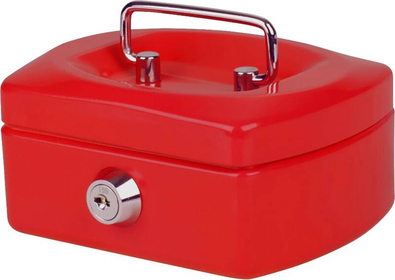 Pavo Geldkist Sleutel 125 x 94 x 60 mm Rood