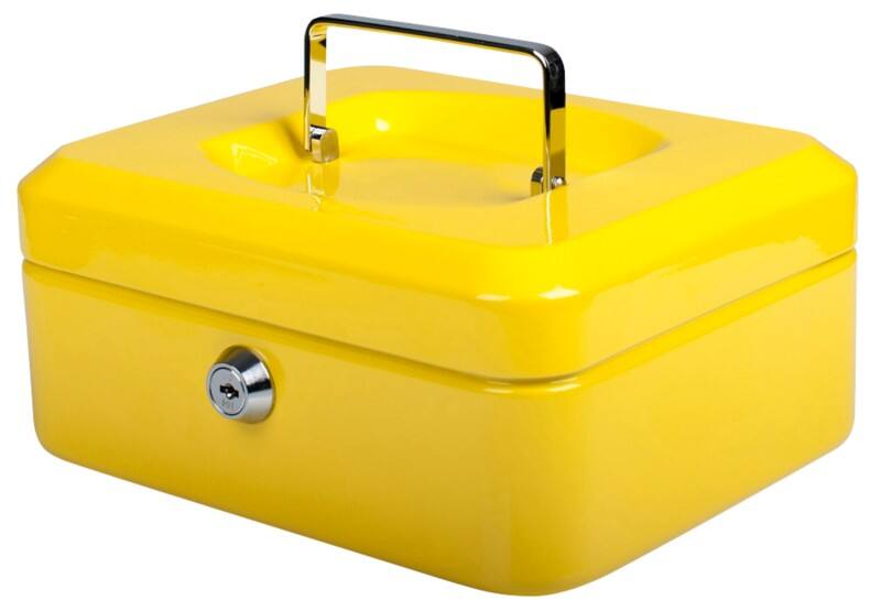 Pavo Geldkist Sleutel 206 x 168 x 97 mm Geel