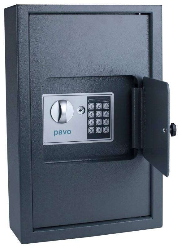 Pavo High Security Sleutelkast 50 Haakjes Elektronisch slot 8009022 Donkergrijs