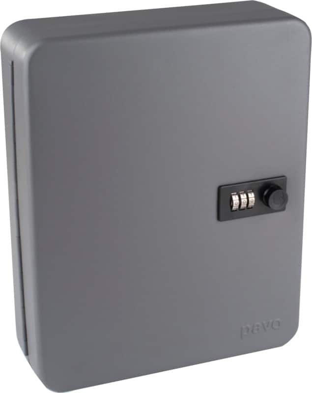 Pavo Sleutelkast 36 Haakjes Combinatieslot 8041923 Donkergrijs