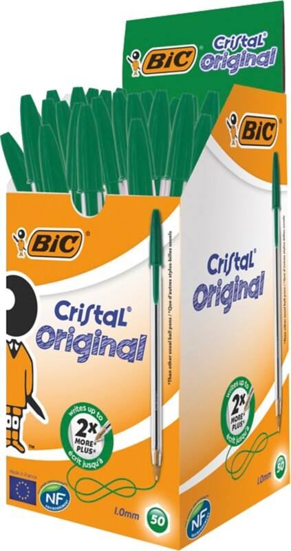 BIC Cristal Balpen Groen 0,7 mm Medium Balpen 50 Stuks