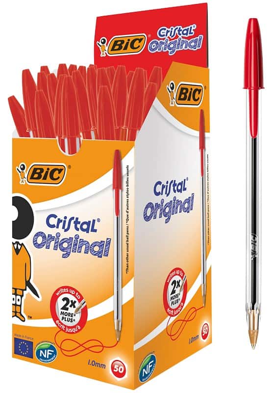 BIC Cristal Original Balpen Rood 0,4 mm Medium Balpen 50 Stuks