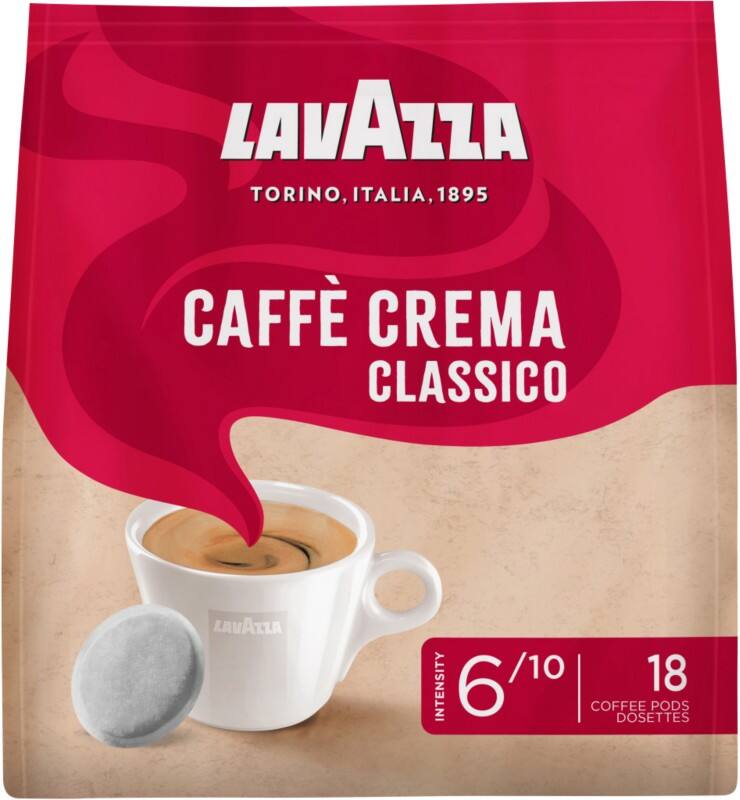 Lavazza Classico Koffiepads Pads Intensiteit 6/10 18 Stuks à 125 g