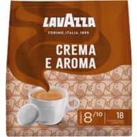 Lavazza Crema e Aroma Koffiepads Arabica en Robusta Intensiteit 8/10 Medium 18 Stuks