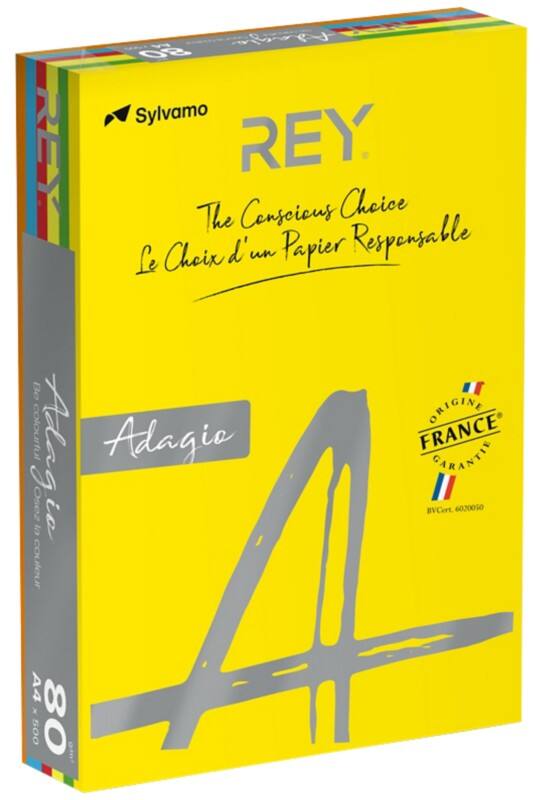 Rey Adagio A4 Gekleurd papier Kleurenassortiment 160 g/m² 5 x 50 Vellen
