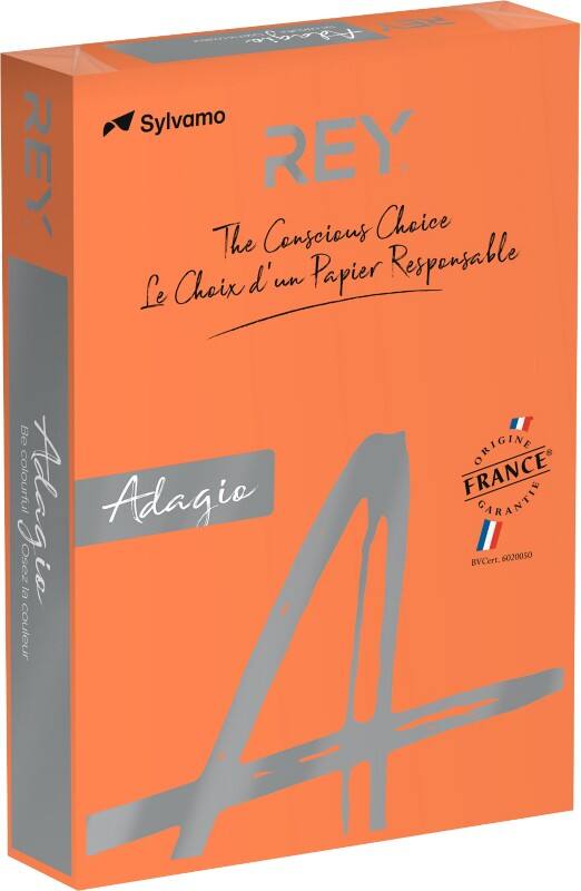 Rey Adagio A4 Gekleurd papier Oranje 160 g/m² 250 Vellen
