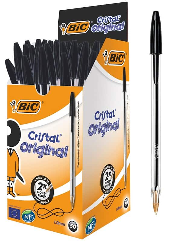 BIC Cristal Original Balpen Zwart 0,4 mm Medium Balpen 50 Stuks