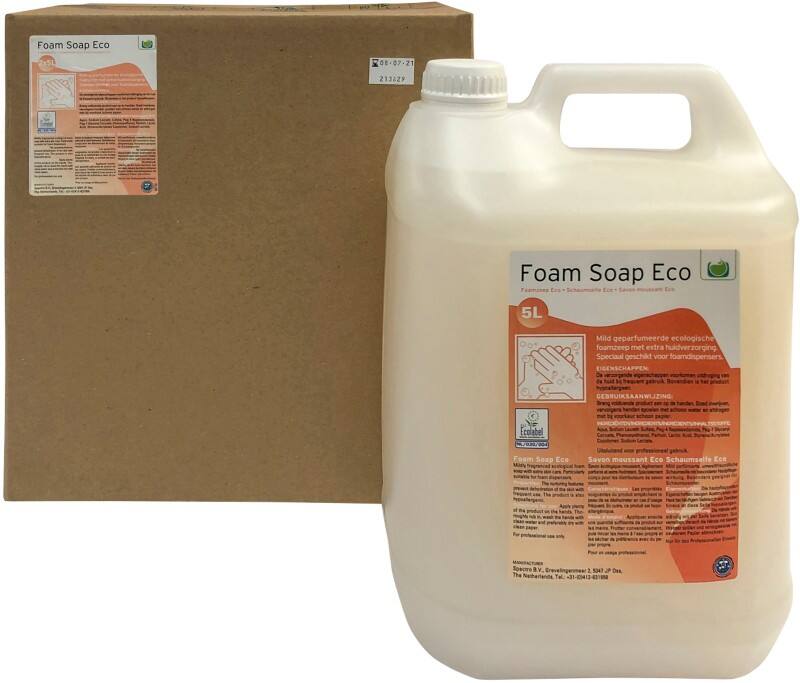 ALL CARE Eco Soft Handzeep Schuim Frisse geur Transparant 98936 2 Flessen à 5 L