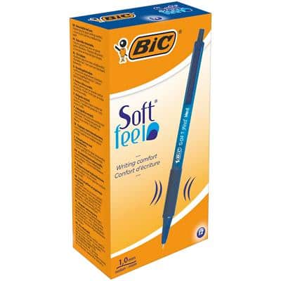 BIC SoftFeel® Balpen Blauw 12 Stuks