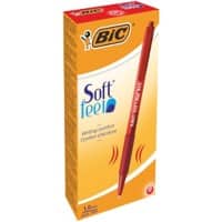 BIC SoftFeel® Balpen Rood 12 Stuks