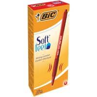 BIC SoftFeel® Balpen Rood 12 Stuks
