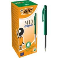 BIC M10 Clic Balpen Groen Medium 0,4 mm 50 Stuks