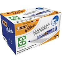 BIC 1701 Whiteboardmarker Breed Ronde Punt Blauw 12 Stuks