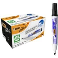 BIC 1701 Whiteboardmarker Breed Ronde Punt 1,4 mm Zwart 12 Stuks