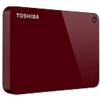 Toshiba 1 TB Externe Draagbare Harde Schijf Canvio Advance USB 3.0 Rood