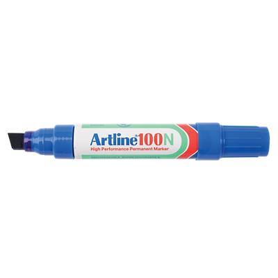 Artline 100N Permanent marker Extra breed Beitelpunt 7,5-12 mm Blauw Navulbaar Waterproof 12 Stuks