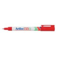 Artline 725N Permanent marker Extra Fijn Ronde punt 0,4 mm Rood Navulbaar Waterproof 12 Stuks