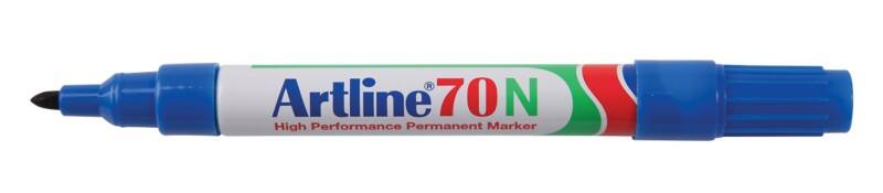 Artline 70N Permanentmarker Medium Ronde punt - 1,5 mm Blauw Navulbaar Waterbestendig 12 Stuks