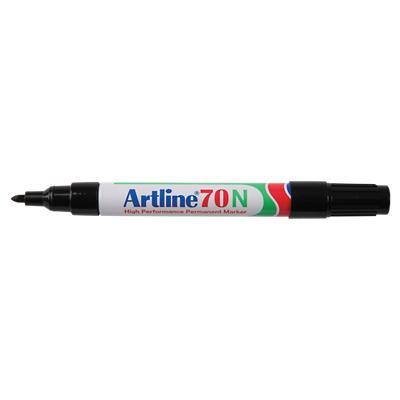 Artline 70N Permanent marker Medium Ronde punt 1,5 mm Zwart Navulbaar Waterproof 12 Stuks