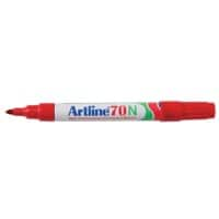 Artline 70N Permanent marker Medium Ronde punt 1,5 mm Rood Navulbaar Waterproof 12 Stuks