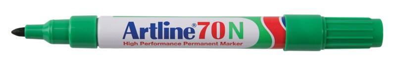 Artline 70N Permanentmarker Medium Ronde punt 2 - 1,5 mm Groen Navulbaar Waterbestendig 12 Stuks