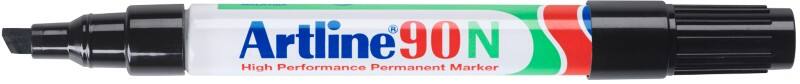 Artline 90N Permanentmarker Medium Beitelpunt 2 - 5 mm Zwart Navulbaar Waterbestendig 12 Stuks