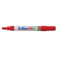 Artline 90N Permanent marker  Medium Beitelpunt 2 - 5 mm Rood Navulbaar Waterbestendig 12 Stuks