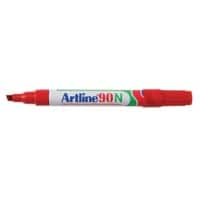 Artline 90N Permanent marker Medium Beitelpunt 2,5-5 mm Rood Navulbaar Waterproof 12 Stuks