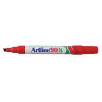 Artline 90N Permanent marker Medium Beitelpunt 2,5-5 mm Rood Navulbaar Waterproof 12 Stuks