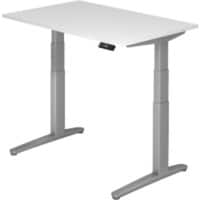 Hammerbacher Zit-sta-bureau XBHM Elektrisch in hoogte verstelbaar Wit 1.200 x 800 x 720 x 65 - 130 mm