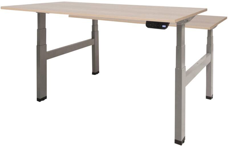 Schaffenburg Dextro Plus Zit-sta-bureau Rechthoekig Eiken T-Voet 1.600 (B) x 800 (D) x 645 (H) mm Melamine
