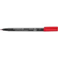 STAEDTLER Lumocolor Overheadmarker 97% gerecycled Fijn Ronde punt 0,6 mm Rood Navulbaar 10 Stuks
