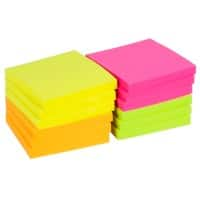 Viking Zelfklevende notes 76 x 76 mm Kleurenassortiment Neon 12 Blokken van 100 Vellen