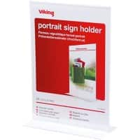 Viking T-Sign Bordhouder A4 21,1 (B) x 9,3 (D) x 29,7 (H) cm Transparant