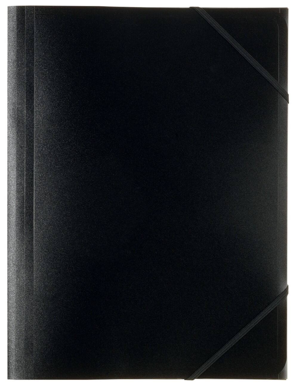 Office Depot Mappen met 3 flappen A4 Zwart Polypropyleen 24,5 x 32 cm 5 Stuks