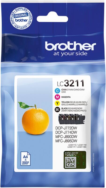 Brother Origineel Inktcartridge Zwart, cyaan, magenta, geel Multipack 4 Stuks