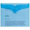 Office Depot Documentmappen A5 Transparant blauw Polypropyleen Drukknopsluiting 18 x 22 cm 5 Stuks